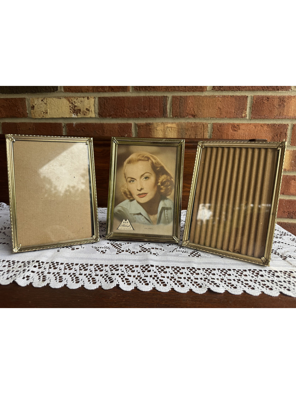 Set of 3 Vintage Gold Tone Picture Frames 5x7